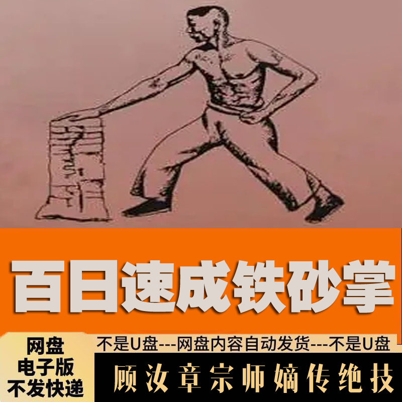 顾汝章嫡传+高级铁沙掌练功法+百日速成+内部教材(自动发货)
